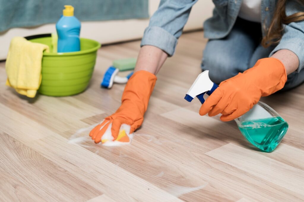 Deep cleaning of floor