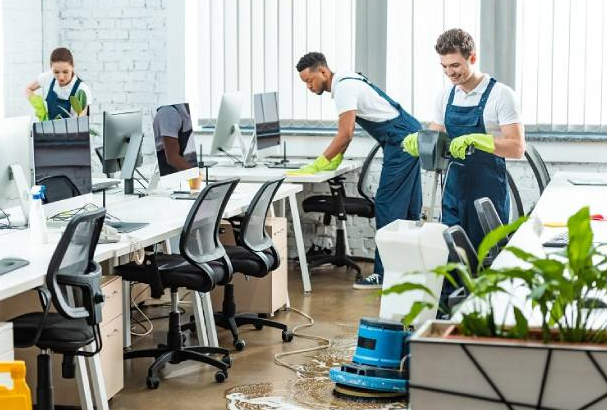 image showing team cleaning office in bangalore