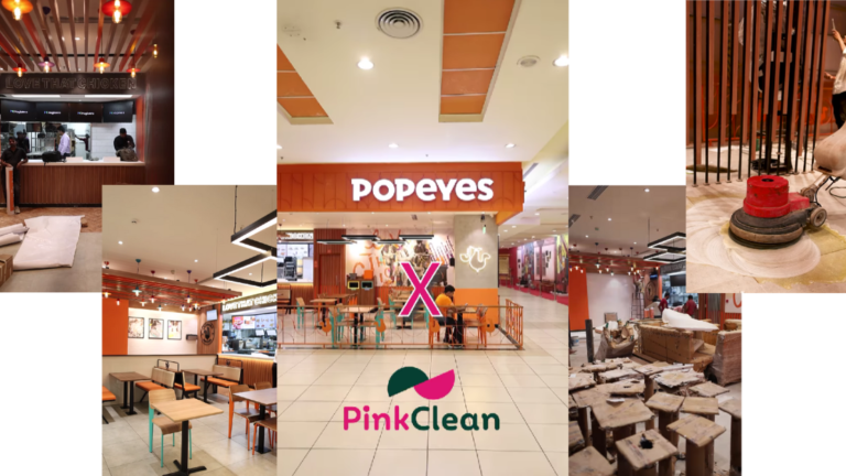 pinkclean team commercial cleaning service at popeyes