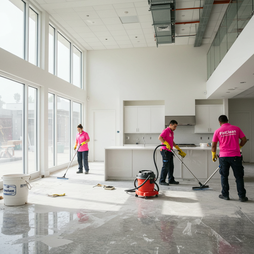 pinkclean team at Newly Constructed Building Cleaning Services