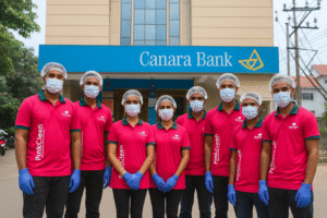 Pinkclean: Office Cleaning Project for Multiple Canara Bank Branches in Bangalore
