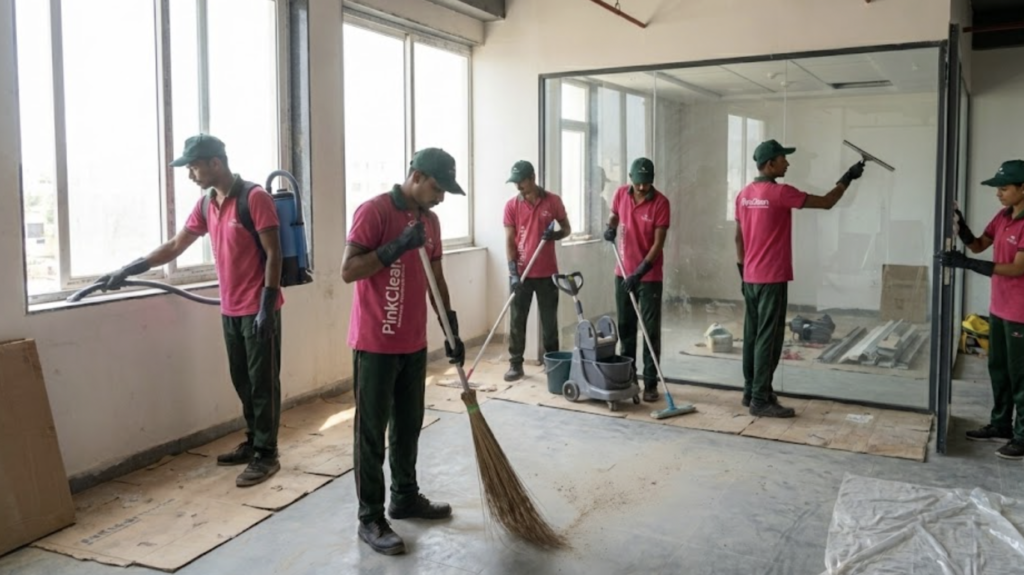 Pinkclean Completes Post-Construction Cleaning for Nambiar Builders